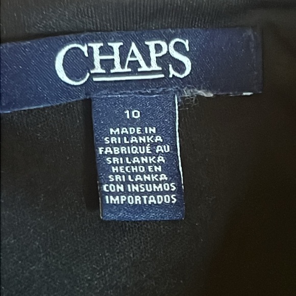 🌟HOST PICK🌟 Chaps black stretch dress with faux leather accents - Picture 8 of 12